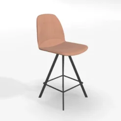 Perfecta Girona Tabouret pivotant avec dossier hauteur snack en tissu> Tabouret Snack (assise +/- 65 Cm)|Tabouret De Bar (assise +/- 80 Cm)