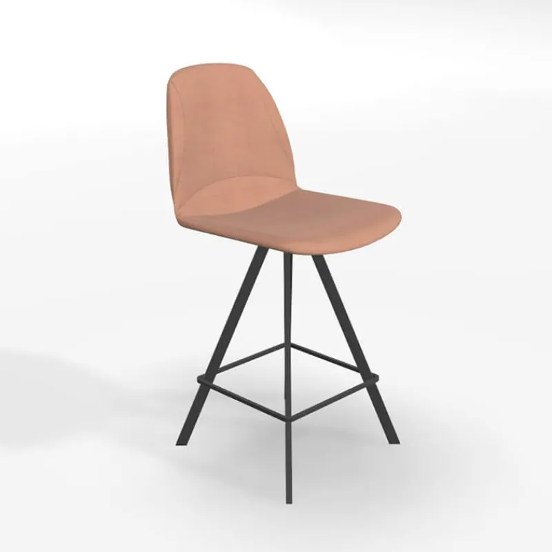 Perfecta Girona Tabouret pivotant avec dossier hauteur snack en tissu> Tabouret Snack (assise +/- 65 Cm)|Tabouret De Bar (assise +/- 80 Cm)