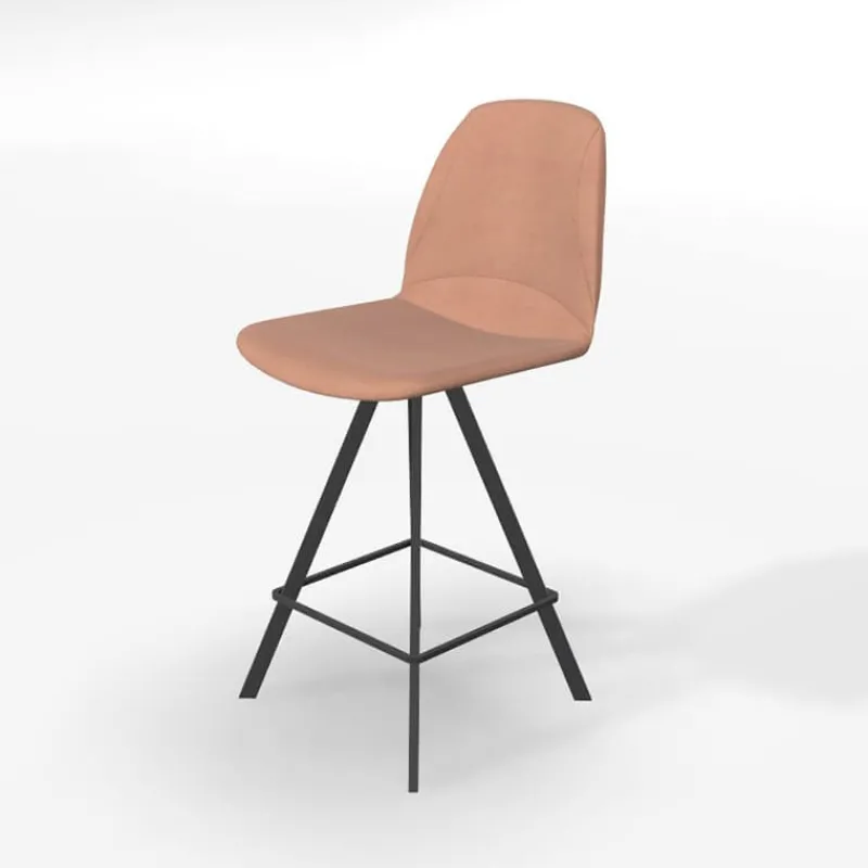 Perfecta Girona Tabouret pivotant avec dossier hauteur snack en tissu> Tabouret Snack (assise +/- 65 Cm)|Tabouret De Bar (assise +/- 80 Cm)