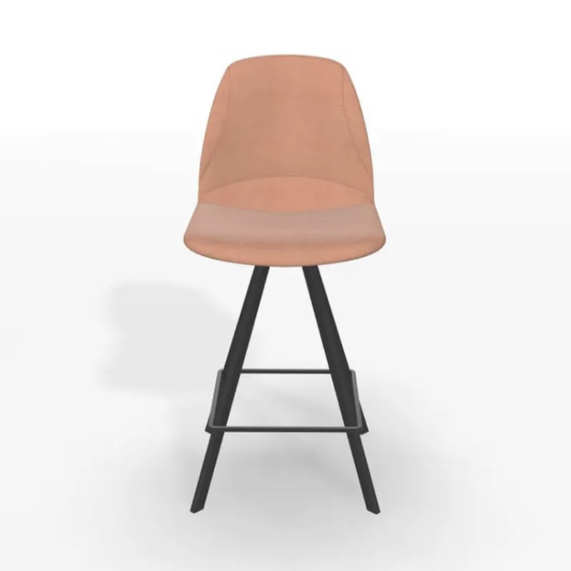 Perfecta Girona Tabouret pivotant avec dossier hauteur snack en tissu> Tabouret Snack (assise +/- 65 Cm)|Tabouret De Bar (assise +/- 80 Cm)