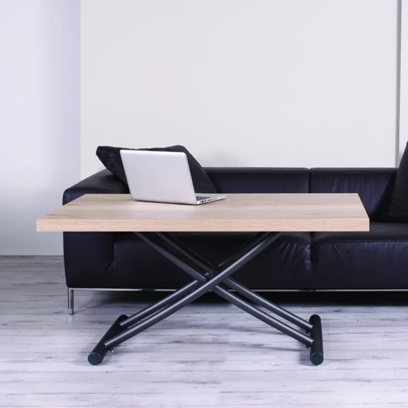 Altacom Géniale Table basse relevable petit espace en mélaminé> Table De Salon|Table Pour Petit Espace