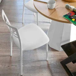 Go 1419 Chaise de cuisine rembourrée en synthétique et métal> Chaise De Cuisine