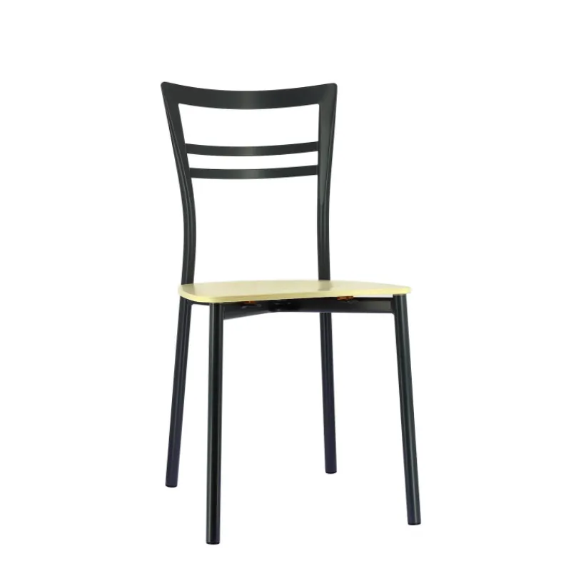 Go Connubia® Chaise contemporaine en métal et assise multiplis bois> Chaise De Cuisine|Chaise De Salle à Manger