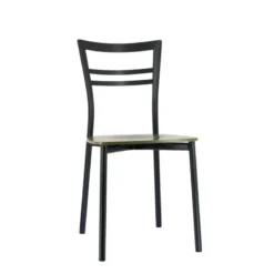 Go Connubia® Chaise contemporaine en métal et assise multiplis bois><noscript><img width=