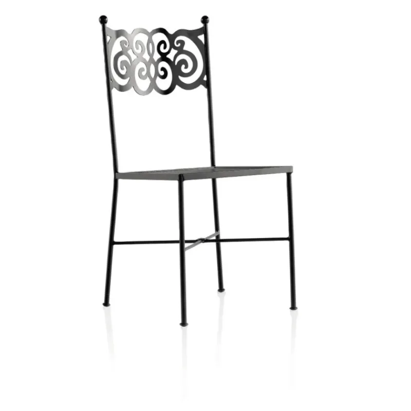 Jayso Granada Chaise style provençal en métal> Chaise De Cuisine|Chaise De Salle à Manger