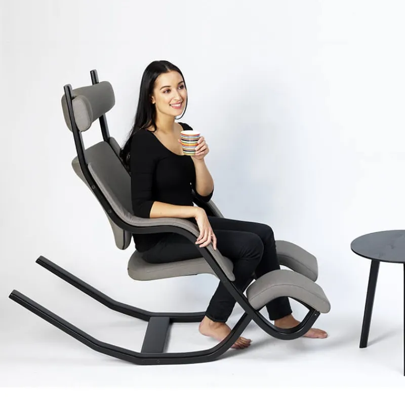 Varier Gravity ® Fauteuil de relaxation en tissu et bois> Chaise De Bureau|Fauteuil De Bureau