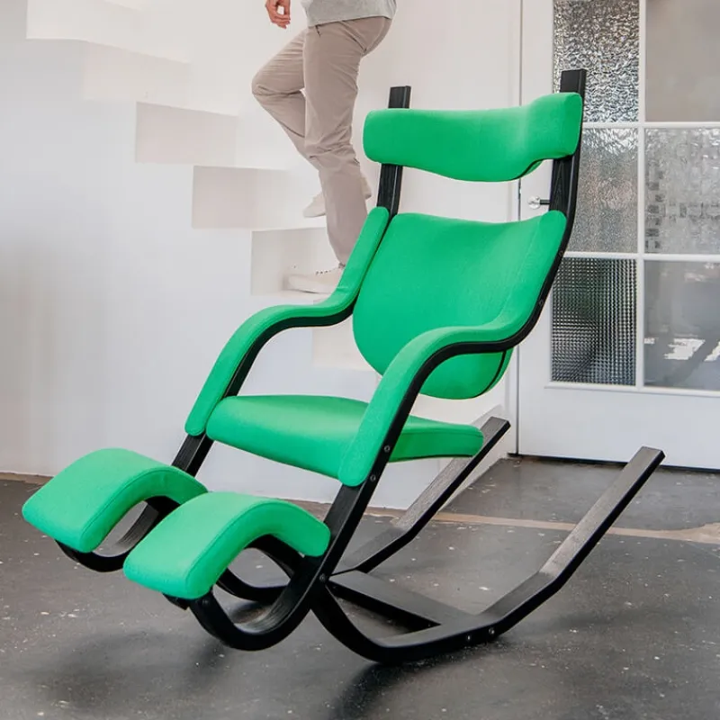 Varier Gravity ® Fauteuil de relaxation en tissu et bois> Chaise De Bureau|Fauteuil De Bureau