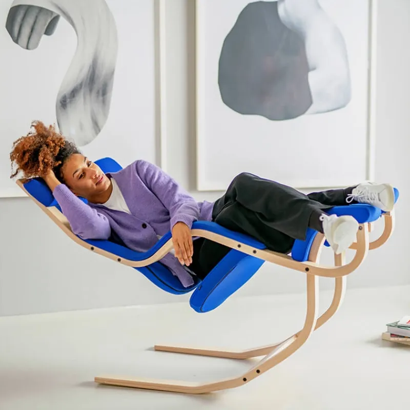 Varier Gravity ® Fauteuil de relaxation en tissu et bois> Chaise De Bureau|Fauteuil De Bureau