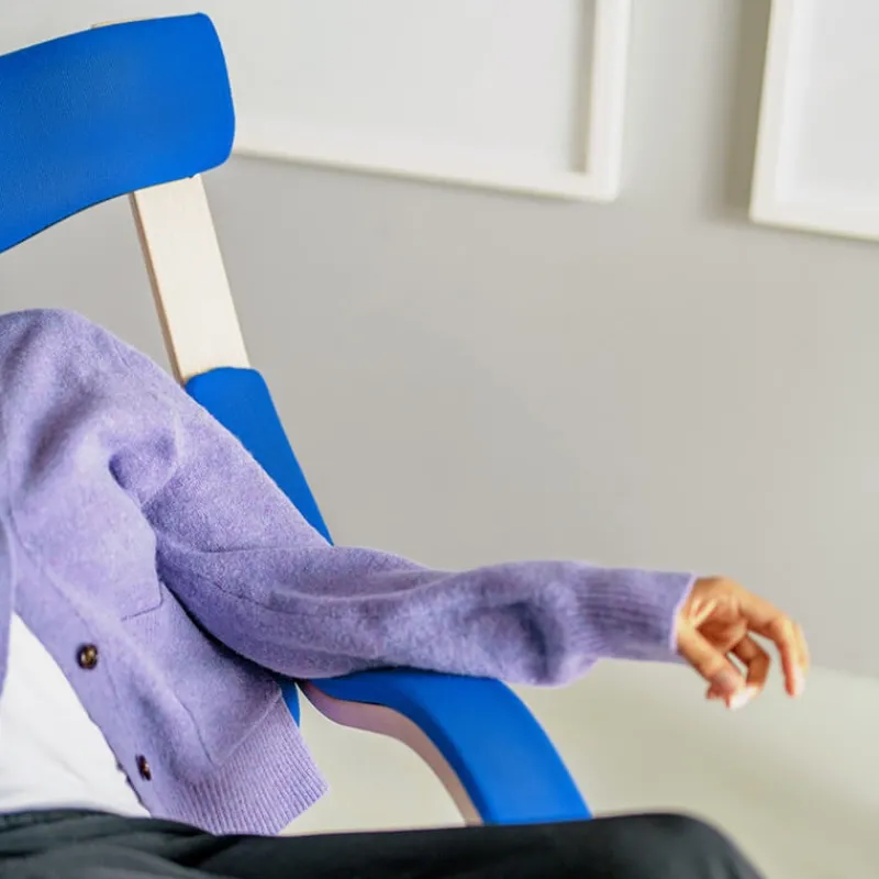 Varier Gravity ® Fauteuil de relaxation en tissu et bois> Chaise De Bureau|Fauteuil De Bureau