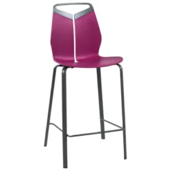 Dexo Gripp Tabouret snack design coque polypropylène pieds en métal> Tabouret Snack (assise +/- 65 Cm)|Tabouret De Bar (assise +/- 80 Cm)