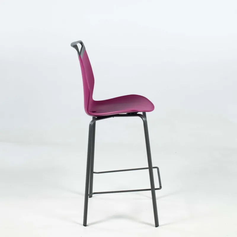 Dexo Gripp Tabouret snack design coque polypropylène pieds en métal> Tabouret Snack (assise +/- 65 Cm)|Tabouret De Bar (assise +/- 80 Cm)