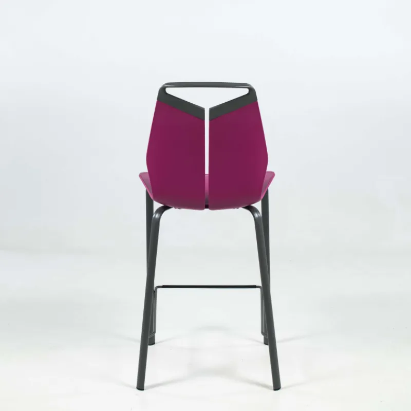 Dexo Gripp Tabouret snack design coque polypropylène pieds en métal> Tabouret Snack (assise +/- 65 Cm)|Tabouret De Bar (assise +/- 80 Cm)
