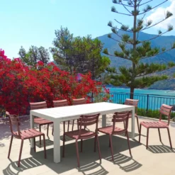 Helen Chaise de jardin moderne empilable en polypropylène><noscript><img width=
