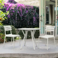 Helen Chaise de jardin moderne empilable en polypropylène><noscript><img width=