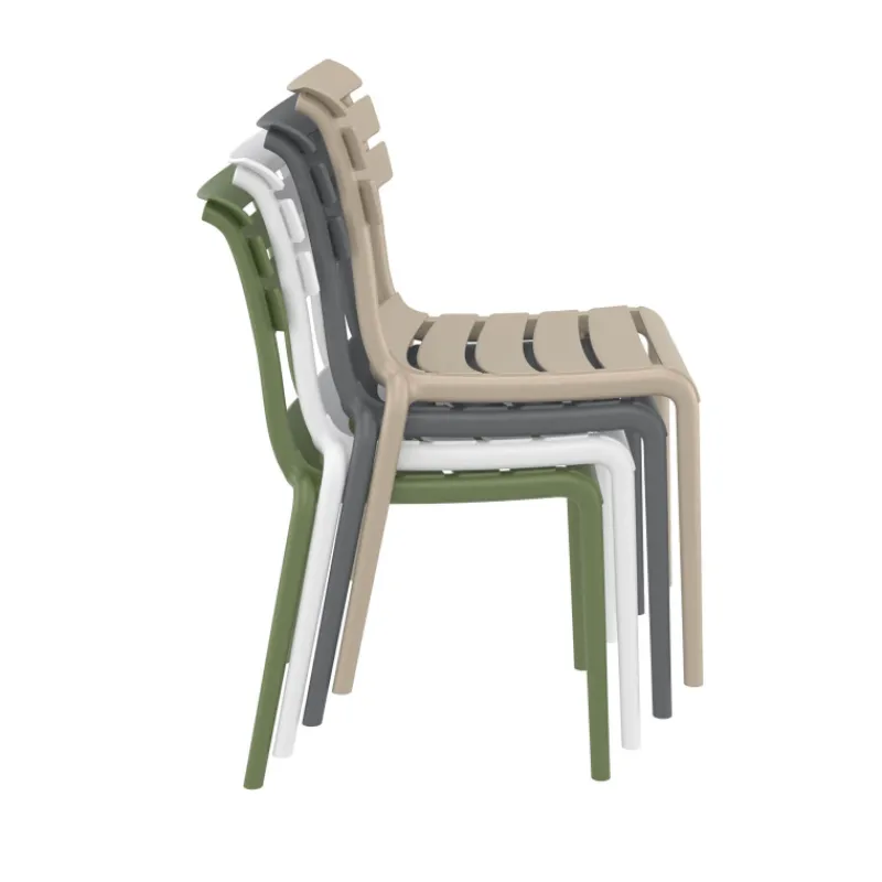 Helen Chaise de jardin moderne empilable en polypropylène> Chaise De Jardin