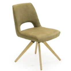 Hortense Chaise cocooning en tissu avec pieds en bois massif><noscript><img width=