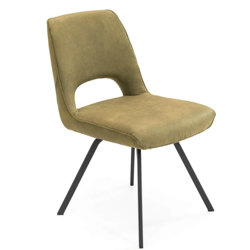 Hortense Chaise confortable en tissu avec pieds en métal> Chaise De Salle à Manger|Chaise De Bureau