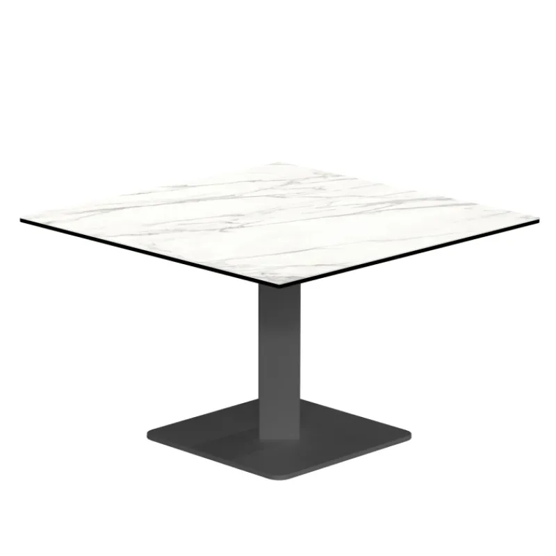 Cancio Ibero mini Table basse carrée en céramique avec pied central> Table De Salon