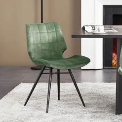 IbérisChaise design vintage rembourrée en velours> Chaise De Salle à Manger|Chaise Salon