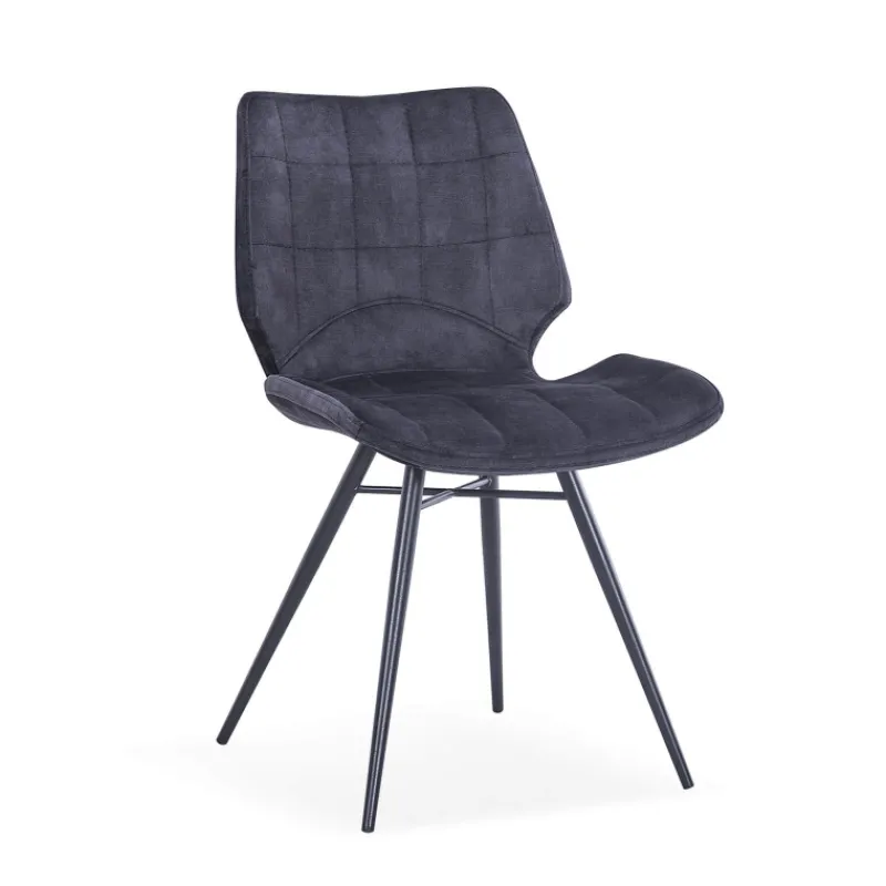 IbérisChaise design vintage rembourrée en velours> Chaise De Salle à Manger|Chaise Salon