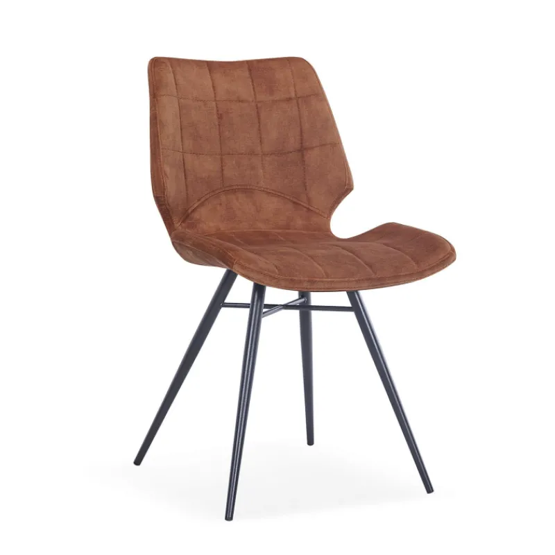 IbérisChaise design vintage rembourrée en velours> Chaise De Salle à Manger|Chaise Salon