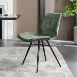 IbérisChaise design vintage rembourrée en velours><noscript><img width=