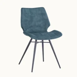 IbérisChaise design vintage rembourrée en velours><noscript><img width=