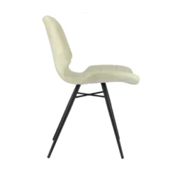 IbérisChaise design vintage rembourrée en velours><noscript><img width=