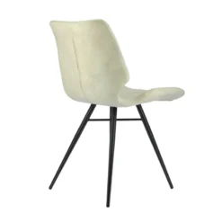 IbérisChaise design vintage rembourrée en velours><noscript><img width=