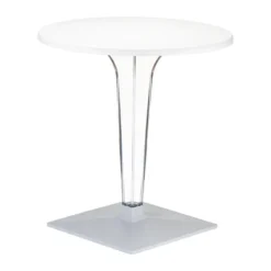 Ice Table design ronde en polycarbonate et stratifié> Table De Cuisine|Table Pour Petit Espace