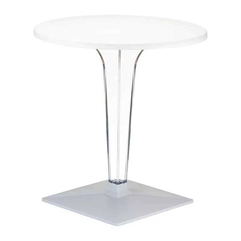 Ice Table design ronde en polycarbonate et stratifié> Table De Cuisine|Table Pour Petit Espace