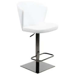 Peressini Ines Tabouret réglable et pivotant en synthétique et métal chromé> Tabouret De Bar (assise +/- 80 Cm)|Tabouret Snack (assise +/- 65 Cm)