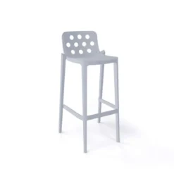 Isidoro Tabouret de bar moderne empilable avec dossier ronds ajourés><noscript><img width=