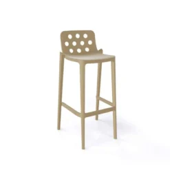 Isidoro Tabouret de bar moderne empilable avec dossier ronds ajourés><noscript><img width=