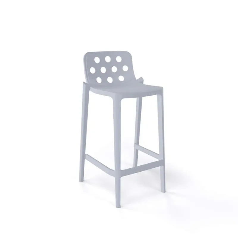 Isidoro Tabouret snack moderne empilable avec dossier ronds ajourés> Tabouret Snack (assise +/- 65 Cm)|Tabouret De Bar (assise +/- 80 Cm)