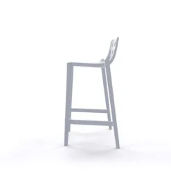 Isidoro Tabouret snack moderne empilable avec dossier ronds ajourés><noscript><img width=