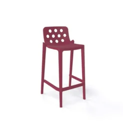 Isidoro Tabouret snack moderne empilable avec dossier ronds ajourés><noscript><img width=