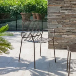 Altacom Jasmine Fauteuil de jardin design empilable en métal><noscript><img width=