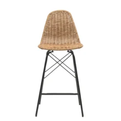 JavaTabouret tressé ethnique avec pieds Eiffel> Tabouret Snack (assise +/- 65 Cm)|Tabouret De Bar (assise +/- 80 Cm)
