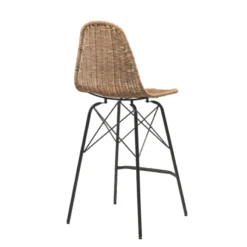 JavaTabouret tressé ethnique avec pieds Eiffel><noscript><img width=