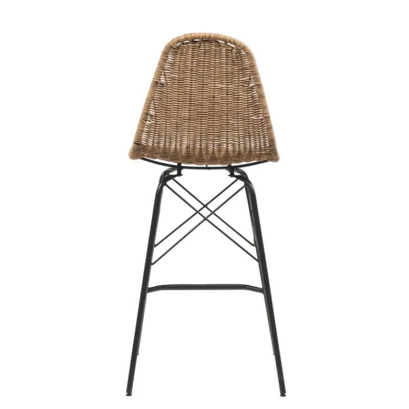 JavaTabouret tressé ethnique avec pieds Eiffel> Tabouret Snack (assise +/- 65 Cm)|Tabouret De Bar (assise +/- 80 Cm)