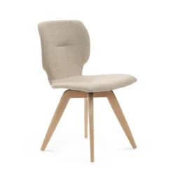 Mobitec Jeanne ® Chaise tendance en tissu avec pieds bois> Chaise De Salle à Manger|Chaise Salon
