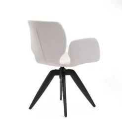 Mobitec Jeanne ® Fauteuil pivotant tendance en tissu et pieds bois><noscript><img width=