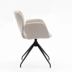 Mobitec Jeanne ® Fauteuil tendance en tissu pivotant avec pieds en métal><noscript><img width=