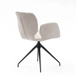 Mobitec Jeanne ® Fauteuil tendance en tissu pivotant avec pieds en métal><noscript><img width=