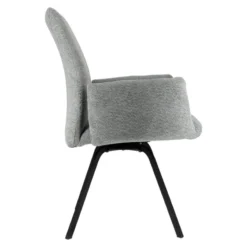 Jules Fauteuilconfortable en tissu avec dossier inclinable et pieds en métal><noscript><img width=