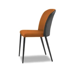 Europea Julie Chaise en tissu bicolore avec pieds métal><noscript><img width=