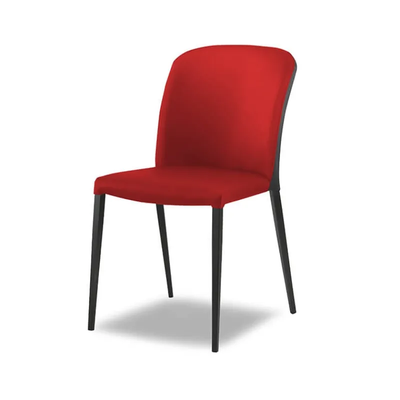 Europea Julie Chaise en tissu bicolore avec pieds métal> Chaise De Salle à Manger|Chaise Salon