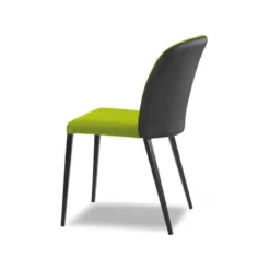Europea Julie Chaise en tissu bicolore avec pieds métal><noscript><img width=