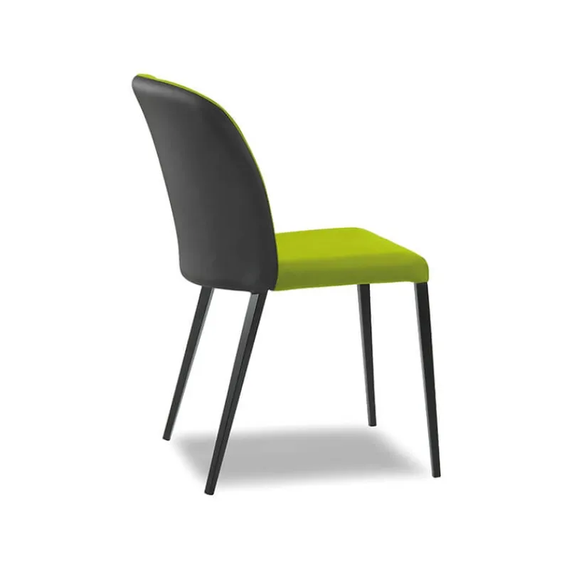 Europea Julie Chaise en tissu bicolore avec pieds métal> Chaise De Salle à Manger|Chaise Salon